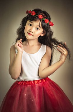 Asyalı küçük kız portresi 