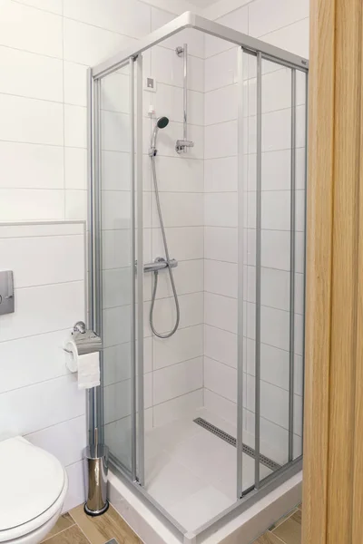 Small Glass Shower Bathroom — Stockfoto