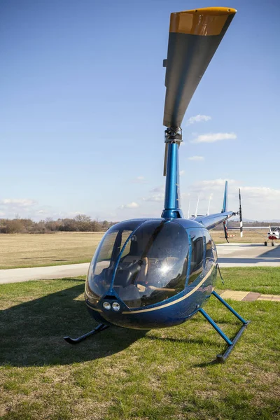 Helicóptero Chão Perto — Fotografia de Stock