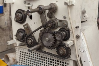 zincir ve dişliler eski makinede kapat