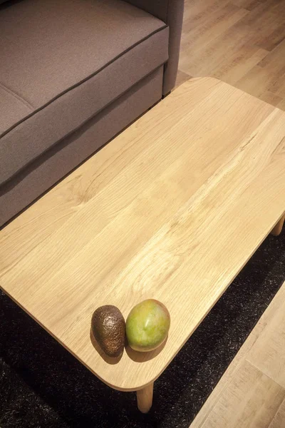 Table Basse Canapé Bois — Photo