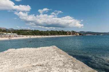 küçük plaj Tasos Adası, Yunanistan