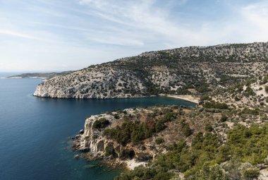 küçük plaj Tasos Adası, Yunanistan