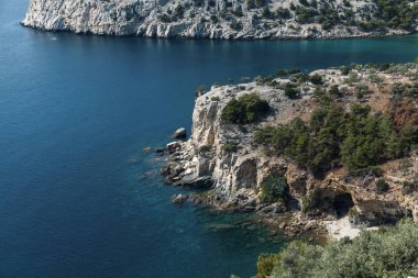 küçük plaj Tasos Adası, Yunanistan