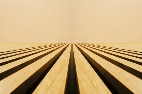 Wooden slats in perspective — 스톡 사진