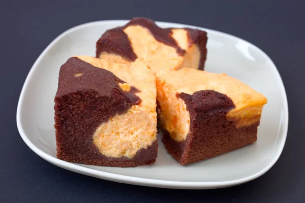 Pumpkin Cheese Cake Cocoa Dough — Stock Photo, Image