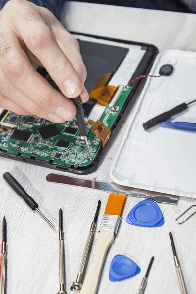 Reparación Comprimido Dañado Servicio Electrónico — Foto de Stock