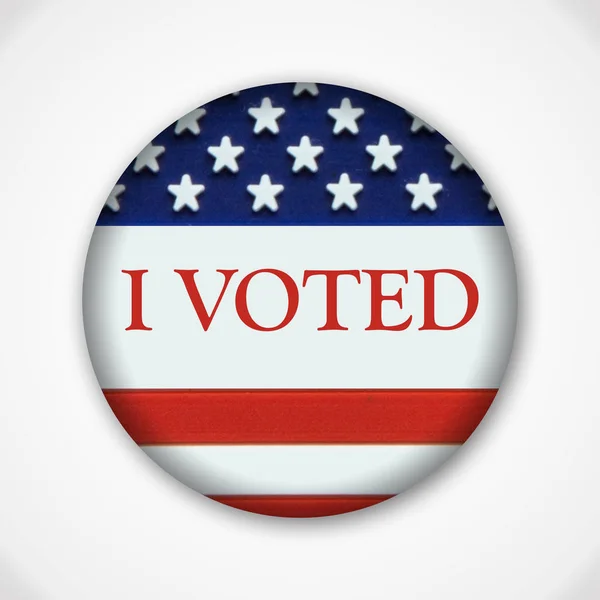 Distintivo Pulsante Elezioni Medio Termine Con Bandiera Americana Votazione — Foto Stock