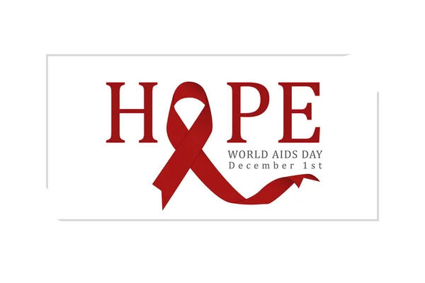 Red ribbon for the fight against AIDS, world AIDS day first december