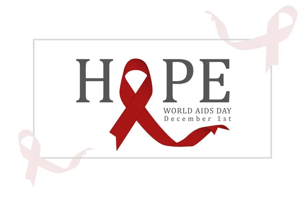 Red ribbon for the fight against AIDS, world AIDS day first december