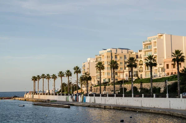 Malta, Akdeniz, St. Paul's Bay sea View rıhtım