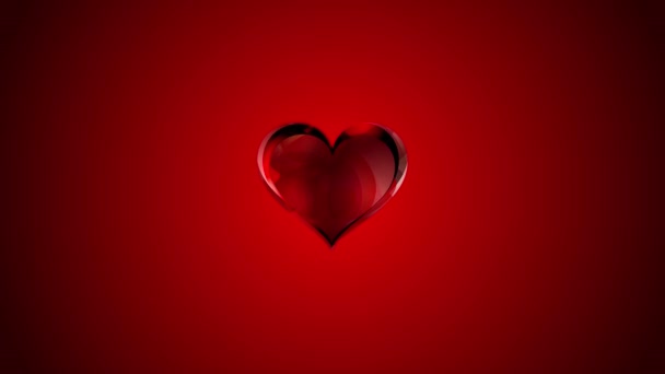 Dia dos Namorados animação venda, fundo vermelho liso com desconto de texto até 50 — Vídeo de Stock