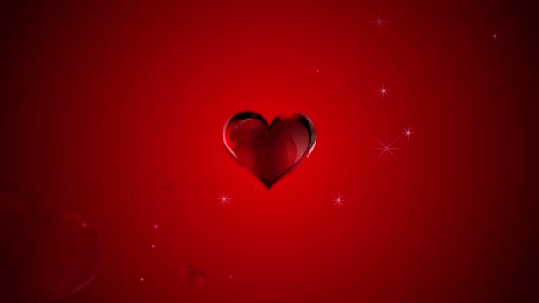 Animación de la venta del día de San Valentín, fondo rojo llano con descuento de texto hasta 50 — Vídeos de Stock