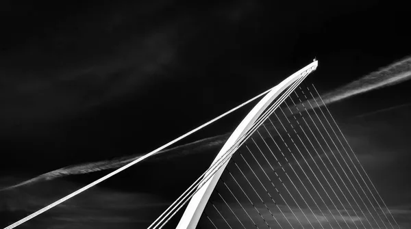 Dublin Ireland March 2018 Close Samuel Beckett Bridge — Stock Photo, Image