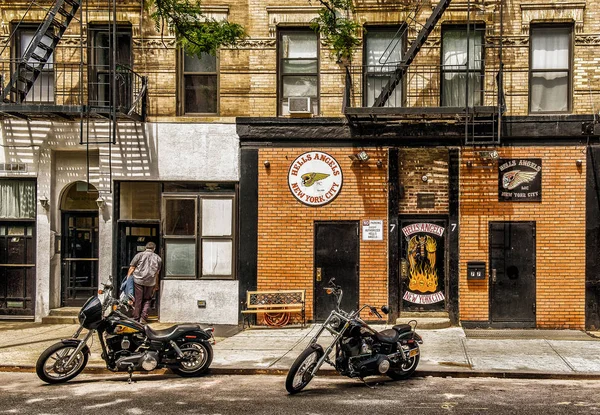 New York City, ABD, Mayıs 2018, cephe Hells Angels East Village bina karargahı