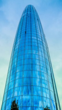 Londra, İngiltere, Aug 2018, One Blackfriars 50 katlı cam bir kule inşa ediyor, öğleden sonra, konut daireleri, bir otel ve perakende satışı kullanılıyor