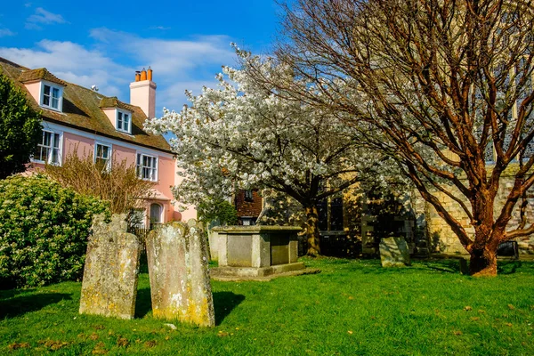 Rye Vereinigtes Königreich April 2018 Friedhof Einer Mittelalterlichen Stadt Ostsussex — Stockfoto