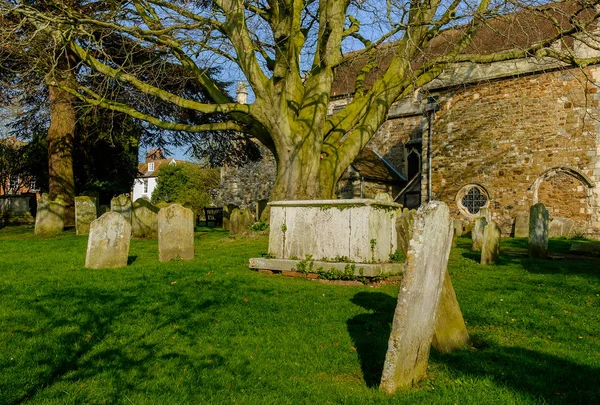 Rye Reino Unido Abril 2018 Cemitério Uma Cidade Medieval East — Fotografia de Stock