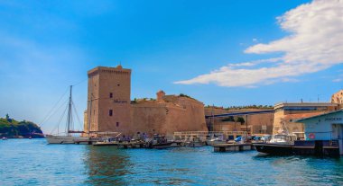 Marsilya, Fransa, Haziran 2018, Akdeniz'den St-Jean Fort