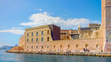 Marsilya, Fransa, Haziran 2018, Akdeniz'den St-Jean Fort