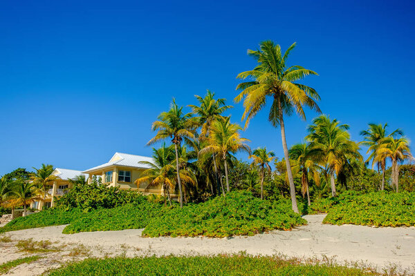 Little Cayman, Cayman Islands, Nov 2018,  Caribbean-Style houses on South Hole Sound