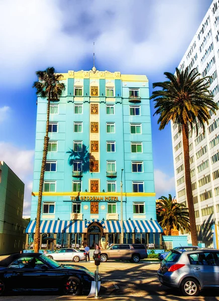 Los Angeles county, ABD, Mart 2019, Santa Monica, Kaliforniya'daki Gürcü otelinin ön cephesi