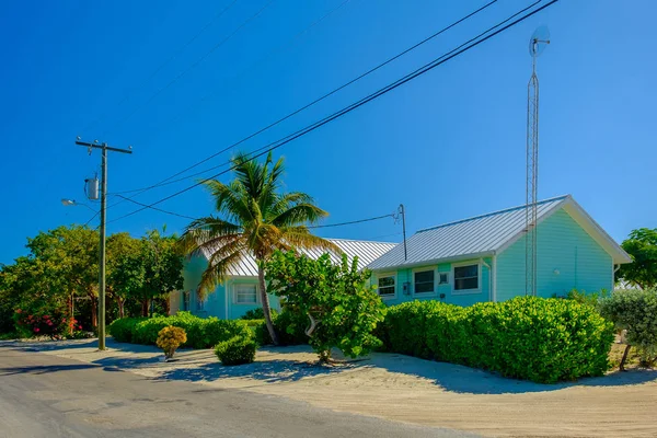 Little Cayman Islas Caimán Nov 2018 Casas Azules Estilo Caribeño — Foto de Stock