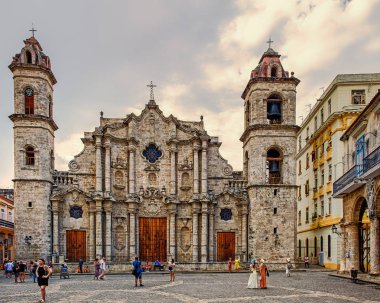 Havana, Küba, Temmuz 2019, Catedral de San Cristobal, Plaza de la Catedral'da bulunan