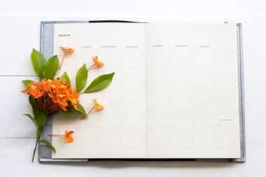 portakal çiçeği spike flora Asya ofis masası adlı iş için dizüstü bilgisayar planlayıcısı
