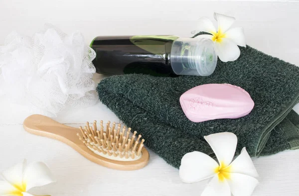 Shampooing Base Plantes Soins Santé Pour Tête Les Cheveux Avec — Photo