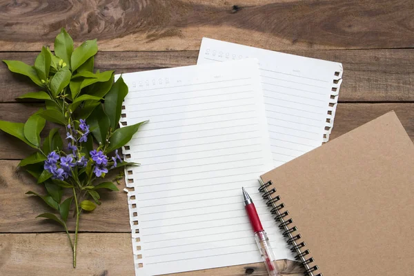 Planificador Cuaderno Con Papel Escritura Para Arreglo Trabajo Negocios Estilo — Foto de Stock