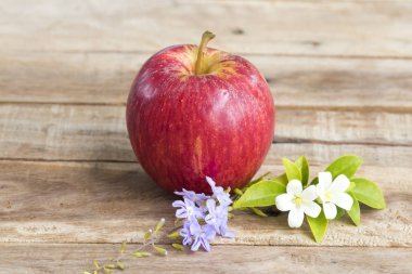 arka plan doku süper meyve kırmızı elma sağlıklı gıdalar sağlık diyet ihya çiçek düzenleme ile düz ahşap stil yatıyordu