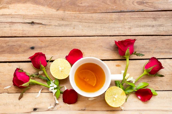 Herbal Healthy Drinks Lemon Tea Health Care Cough Sore Lifestyle — Stock Photo, Image