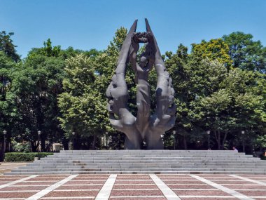 Plovdiv, Bulgaristan - 13 Haziran 2012: Anıt of birleşmesi Bulgaristan'da Şehir Plovdiv, Bulgaristan