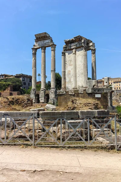 Temple Dioscuri Roman Forum City Rome Italy — Stock Photo, Image