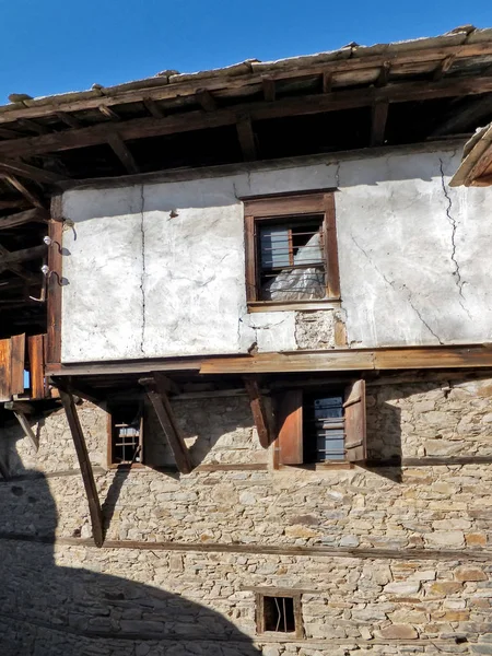 Aldeia Kovachevitsa Com Autênticas Casas Século Xix Região Blagoevgrad Bulgária — Fotografia de Stock