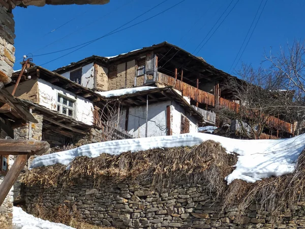 Dorf Kovachevitsa Mit Authentischen Häusern Aus Dem Neunzehnten Jahrhundert Gebiet — Stockfoto