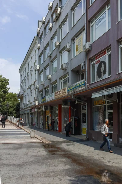 Plovdiv Bulgaria Mai 2018 Spazierende Menschen Auf Der Zentralen Straße — Stockfoto