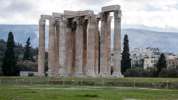 Athens Griekenland Januari 2017 Tempel Van Olympische Zeus Athene Attica — Stockfoto