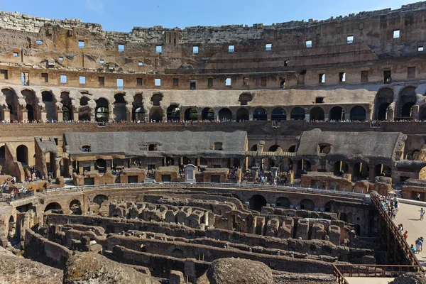 Roma Itália Junho 2017 Visita Turística Interior Coliseu Cidade Roma — Fotografia de Stock