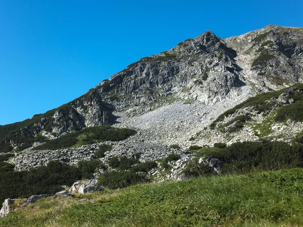 Amazing Landskab Fra Rute Til Klatring Vihren Peak Pirin Mountain - Stock-foto