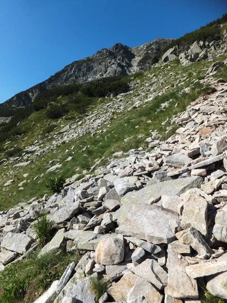 Fantastiska Landskap Från Rutt Klättring Vihren Topp Berget Pirin Bulgarien — Stockfoto