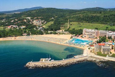 Dyuni tatil köyü, Burgaz bölge, Bulgaristan havadan görünümü 