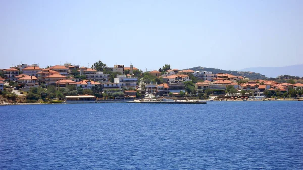 Ammouliani Chalkidiki Grecia Julio 2012 Vista Panorámica Isla Ammouliani Athos —  Fotos de Stock