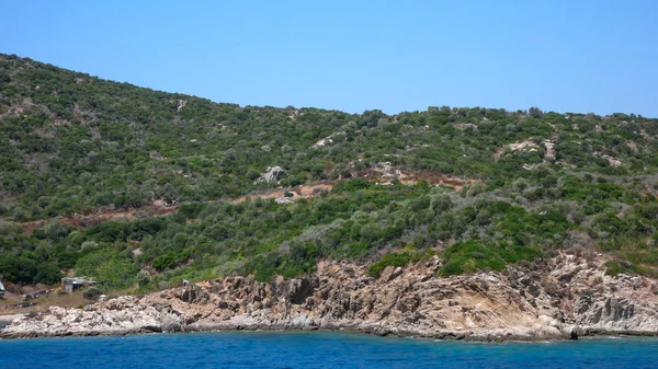 Ammouliani Chalkidiki Griechenland Juli 2012 Panoramablick Zur Ammouliani Insel Athos — Stockfoto