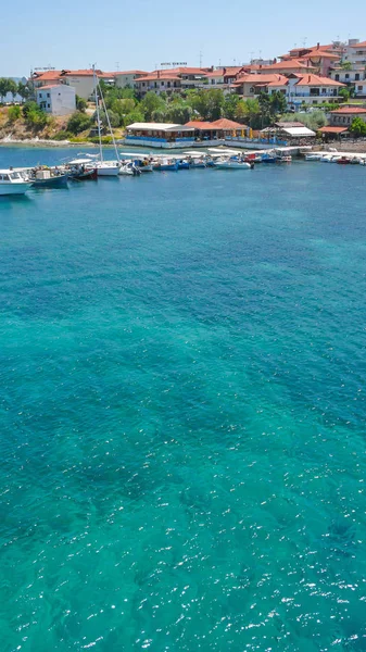 Ammouliani Chalkidiki Grecja Lipca 2012 Panoramiczny Widok Wyspę Ammouliani Athos — Zdjęcie stockowe