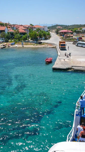 Ammouliani Chalkidiki Grecia Julio 2012 Vista Panorámica Isla Ammouliani Athos — Foto de Stock