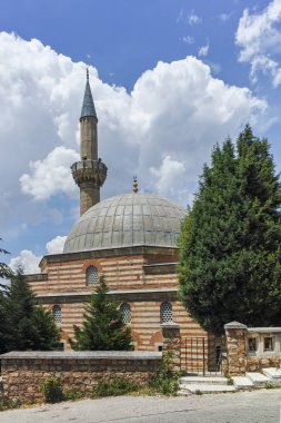 Edirne, Türkiye - 26 Mayıs 2018: Defterdar Mustafa Paşa Camii Edirne şehri, Doğu Trakya, Türkiye'de