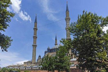 Edirne, Türkiye - 26 Mayıs 2018: mimar arasında 1569 ve 1575 Selimiye Camii Edirne şehri, Doğu Trakya, Türkiye'de Mimar Sinan tarafından inşa