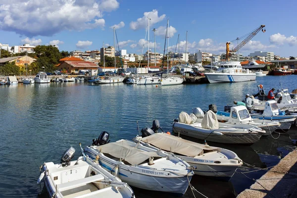 Aleksandropolis Grecja Września 2017 Panoramiczny Widok Portu Miasta Aleksandropolis Macedonia — Zdjęcie stockowe